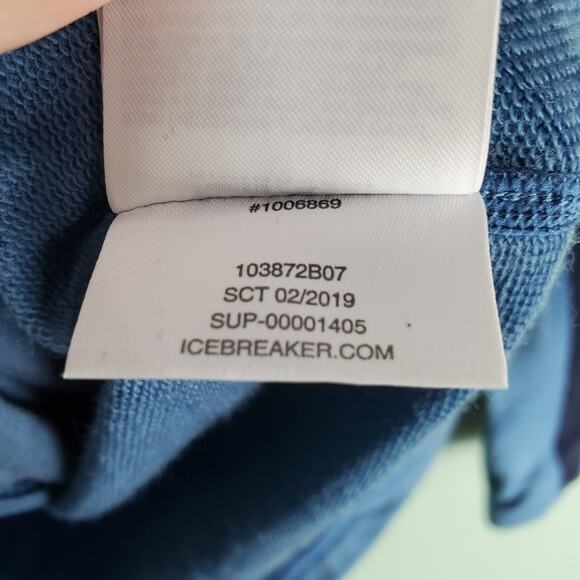 Icebreaker Men's Blue Quantum Long Sleeve Full Zip Hood Size Small - Picture 7 of 7